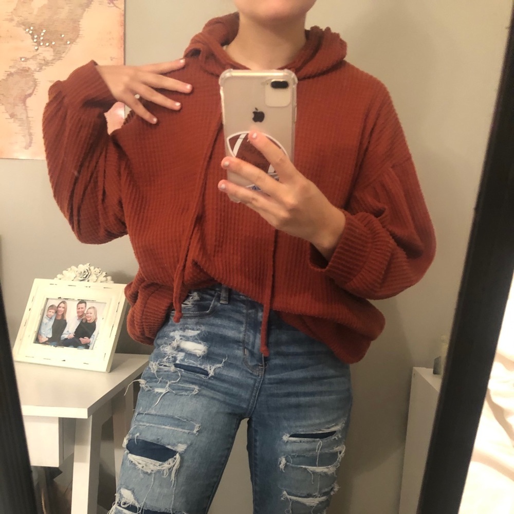 Burnt Orange hoodie pullover